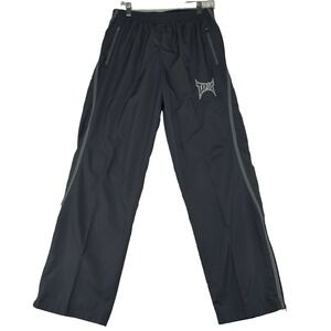 Tap Out Windbreaker Pants Men's M Medium Black Mesh Lined Swishy Zipper Ankle
